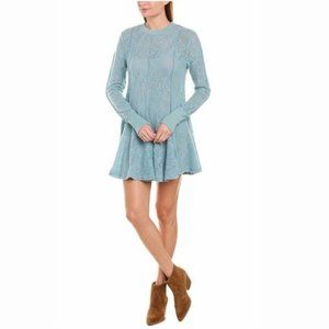Free People Knit Sweater Dress Astral Sea Light Teal, New w/Tag